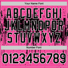 Load image into Gallery viewer, Custom Pink Black-White Dripping Splatter Paint Performance T-Shirt