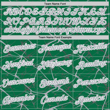 Загрузить изображение в средство просмотра галереи, Custom Kelly Green Gray-White Abstract Network Crackle Performance T-Shirt