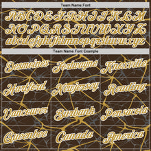 Загрузить изображение в средство просмотра галереи, Custom Brown Old Gold Gray-White Abstract Network Crackle Performance T-Shirt