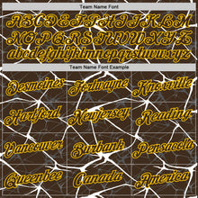 Load image into Gallery viewer, Custom Brown White Gray-Yellow Abstract Network Crackle Performance T-Shirt