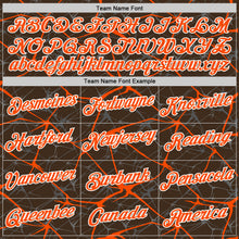 Laden Sie das Bild in den Galerie-Viewer, Custom Brown Orange Gray-White Abstract Network Crackle Performance T-Shirt