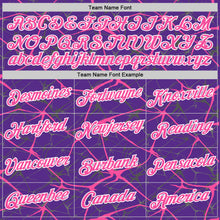 Charger l'image dans la galerie, Custom Purple Pink Gray-White Abstract Network Crackle Performance T-Shirt