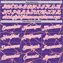 Charger l'image dans la galerie, Custom Purple Medium Pink Gray-White Abstract Network Crackle Performance T-Shirt
