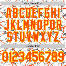 Загрузить изображение в средство просмотра галереи, Custom White Orange Gray-Yellow Abstract Network Crackle Performance T-Shirt