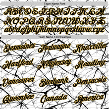 Загрузить изображение в средство просмотра галереи, Custom White Black Gray-Old Gold Abstract Network Crackle Performance T-Shirt