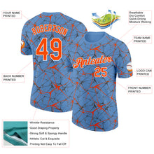 Charger l'image dans la galerie, Custom Light Blue Orange Gray-White Abstract Network Crackle Performance T-Shirt