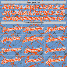 Charger l'image dans la galerie, Custom Light Blue Orange Gray-White Abstract Network Crackle Performance T-Shirt