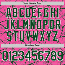 Load image into Gallery viewer, Custom Pink Green Gray-White Abstract Network Crackle Performance T-Shirt