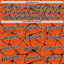 Загрузить изображение в средство просмотра галереи, Custom Orange Black Gray-White Abstract Network Crackle Performance T-Shirt