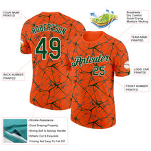 Charger l'image dans la galerie, Custom Orange Green Gray-White Abstract Network Crackle Performance T-Shirt