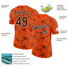 Загрузить изображение в средство просмотра галереи, Custom Orange Brown Gray-White Abstract Network Crackle Performance T-Shirt