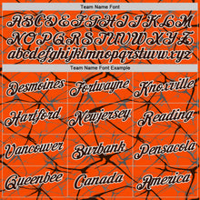 Загрузить изображение в средство просмотра галереи, Custom Orange Brown Gray-White Abstract Network Crackle Performance T-Shirt