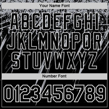 Load image into Gallery viewer, Custom Black Gray-White Distressed Scratch Brush Stroke Performance T-Shirt
