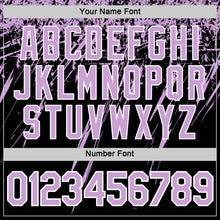 Load image into Gallery viewer, Custom Black Light Purple-White Distressed Scratch Brush Stroke Performance T-Shirt
