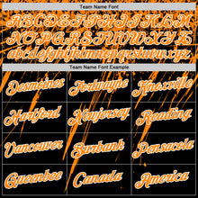 Load image into Gallery viewer, Custom Black Bay Orange-White Distressed Scratch Brush Stroke Performance T-Shirt
