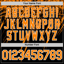 Load image into Gallery viewer, Custom Black Bay Orange-White Distressed Scratch Brush Stroke Performance T-Shirt