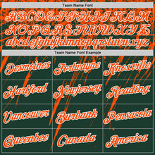 Laden Sie das Bild in den Galerie-Viewer, Custom Green Orange-White Distressed Scratch Brush Stroke Performance T-Shirt