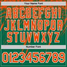 Load image into Gallery viewer, Custom Kelly Green Orange-White Distressed Scratch Brush Stroke Performance T-Shirt
