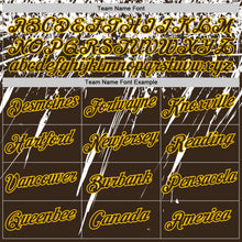 Charger l'image dans la galerie, Custom Brown White-Yellow Distressed Scratch Brush Stroke Performance T-Shirt
