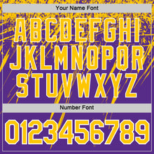 Charger l'image dans la galerie, Custom Purple Yellow-White Distressed Scratch Brush Stroke Performance T-Shirt