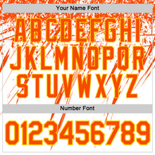 Charger l'image dans la galerie, Custom White Orange-Yellow Distressed Scratch Brush Stroke Performance T-Shirt