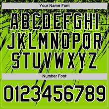 Charger l'image dans la galerie, Custom Neon Green Black-White Distressed Scratch Brush Stroke Performance T-Shirt