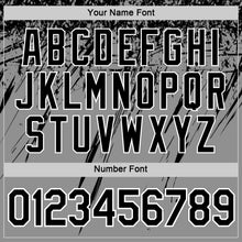 Load image into Gallery viewer, Custom Gray Black-White Distressed Scratch Brush Stroke Performance T-Shirt