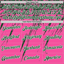 Load image into Gallery viewer, Custom Pink Green-White Distressed Scratch Brush Stroke Performance T-Shirt