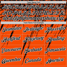 Load image into Gallery viewer, Custom Orange Black-White Distressed Scratch Brush Stroke Performance T-Shirt