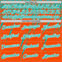 Charger l'image dans la galerie, Custom Orange Aqua-White Distressed Scratch Brush Stroke Performance T-Shirt