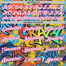 Load image into Gallery viewer, Custom Graffiti Pattern White-Pink Vibrant MulticolorStreet Style Performance T-Shirt