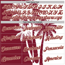 Laden Sie das Bild in den Galerie-Viewer, Custom White Crimson-Cream Hawaii Tropical Coastal Palm Trees Performance T-Shirt