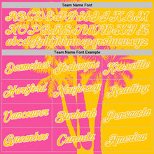 Charger l'image dans la galerie, Custom Yellow Pink-White Hawaii Tropical Coastal Palm Trees Performance T-Shirt