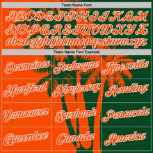 Загрузить изображение в средство просмотра галереи, Custom Green Orange-White Hawaii Tropical Coastal Palm Trees Performance T-Shirt