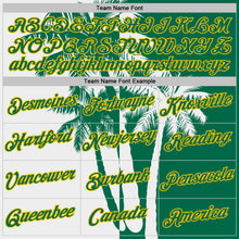 Load image into Gallery viewer, Custom Kelly Green White-Yellow Hawaii Tropical Coastal Palm Trees Performance T-Shirt