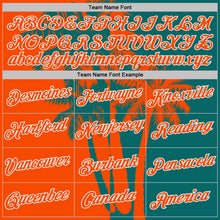 Charger l'image dans la galerie, Custom Teal Orange-White Hawaii Tropical Coastal Palm Trees Performance T-Shirt