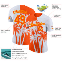 Load image into Gallery viewer, Custom White Orange-Yellow Hawaii Tropical Coastal Palm Trees Performance T-Shirt