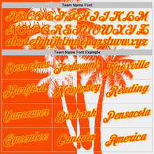 Load image into Gallery viewer, Custom White Orange-Yellow Hawaii Tropical Coastal Palm Trees Performance T-Shirt