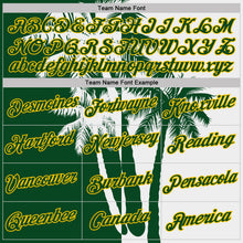Загрузить изображение в средство просмотра галереи, Custom White Green-Yellow Hawaii Tropical Coastal Palm Trees Performance T-Shirt