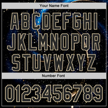 Загрузить изображение в средство просмотра галереи, Custom Black-Cream Galaxy Star Authentic Baseball Jersey