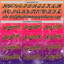 Laden Sie das Bild in den Galerie-Viewer, Custom Orange Dark Purple Red-Gold Galaxy Star Authentic Baseball Jersey