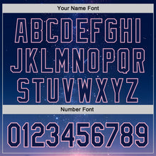 Загрузить изображение в средство просмотра галереи, Custom Navy-Light Pink Galaxy Star Authentic Baseball Jersey