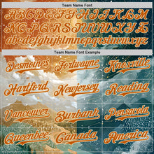 Загрузить изображение в средство просмотра галереи, Custom Yellow Texas Orange Gray-Cream Galaxy Star Nebula Authentic Baseball Jersey
