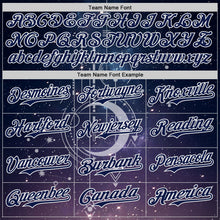 Загрузить изображение в средство просмотра галереи, Custom Dark Purple Navy-White Galaxy Star Authentic Baseball Jersey