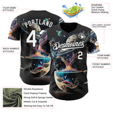 Загрузить изображение в средство просмотра галереи, Custom Black-White Galaxy Star Nebula Authentic Baseball Jersey