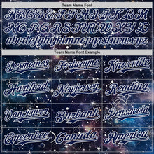 Загрузить изображение в средство просмотра галереи, Custom Navy-White Galaxy Star Nebula Authentic Baseball Jersey