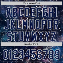 Загрузить изображение в средство просмотра галереи, Custom Navy-White Galaxy Star Nebula Authentic Baseball Jersey