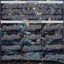 Загрузить изображение в средство просмотра галереи, Custom Navy-Cream Galaxy Star Nebula Authentic Baseball Jersey