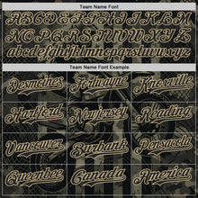 Загрузить изображение в средство просмотра галереи, Custom Camo Black-Vegas Gold 3D Pattern Design Motorcycle Motocross Authentic Baseball Jersey