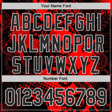 Load image into Gallery viewer, Custom Red Black-White 3D Pattern Design Motorcycle Motocross Halftone Dot Authentic Baseball Jersey